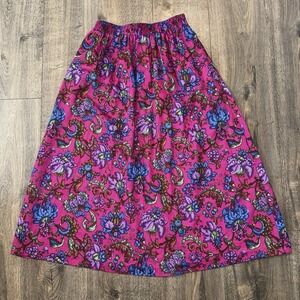 Penbrooke Lane Maxi Skirt Women's M Floral  Breezeful Pull On Elastic Waist Boho